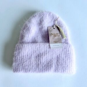 New Adore Alma Soft Pink Rabbit Hear Knit Winter Beanie One Size